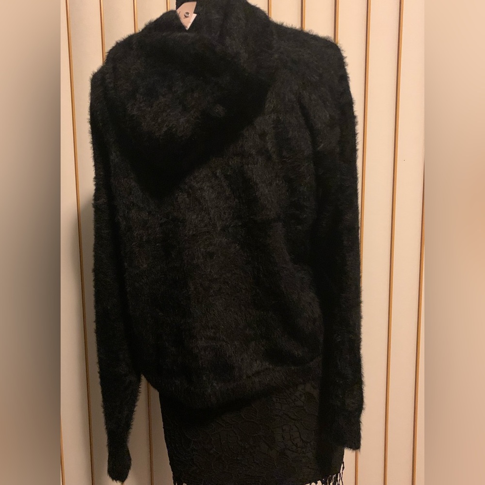 Black Fluffy Hoodie